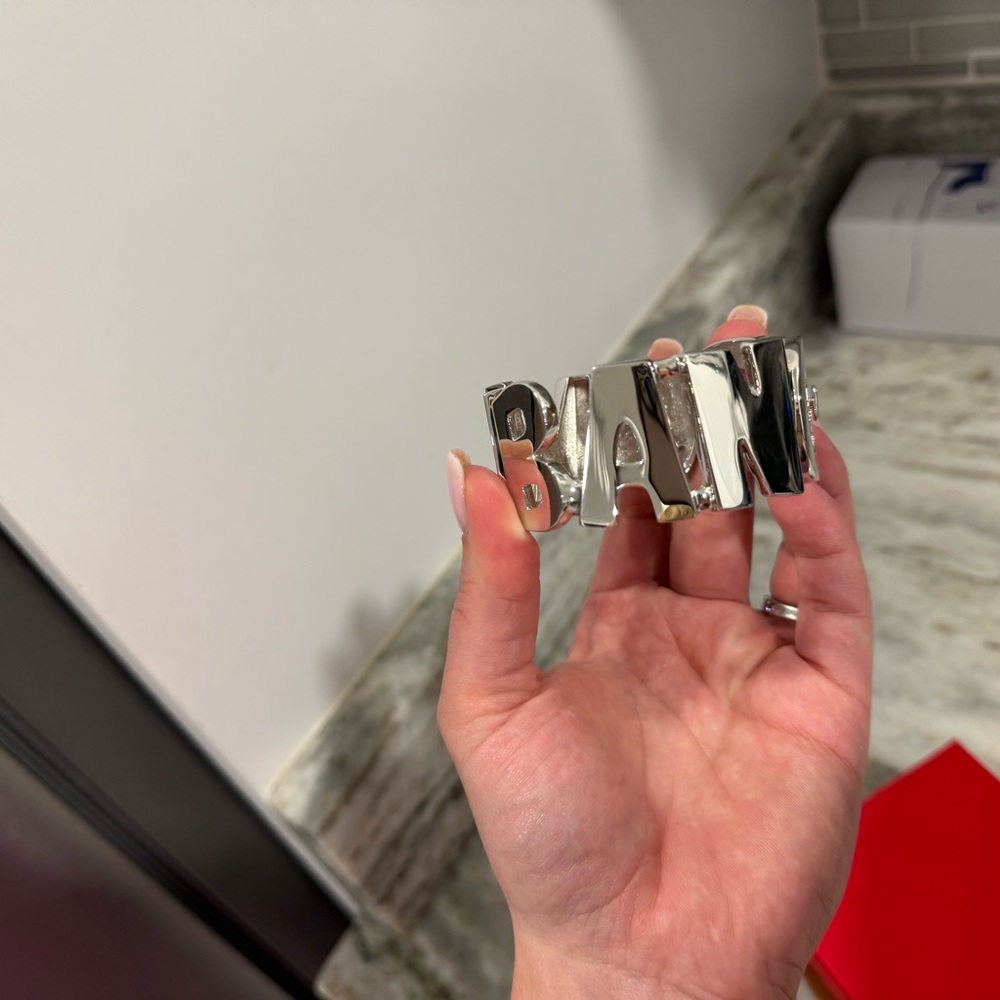 nOir Jewelry Silver Statement Bracelet